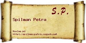 Spilman Petra névjegykártya